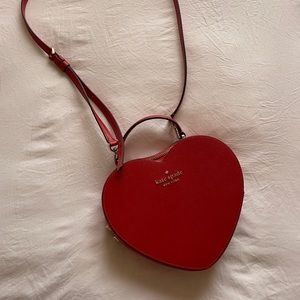 KATE SPADE heart-shaped red purse